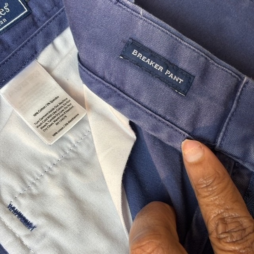 Mens 38x30 Vineyard Vines Breaker Chino Pants Blue Straight Leg See Pictures - Picture 7 of 16